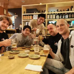 Abendessen mit Daiske Ishihara und den Mitarbeitern von Ornafish unserer Exportfirma in Japan